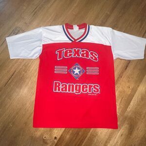 Vintage woman's Texas rangers baseball‎ shirt size small jersey retro MLB